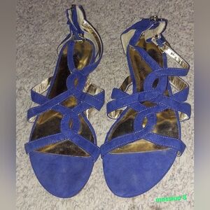 Mossimo “Pinky” Cobalt Strappy Flat Sandals